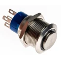 RS PRO Illuminated Push Button Switch, Latching, Panel Mount, 19.2 mm Cutout, SPDT, Green LED, Round, IP67, 250V 111-5817