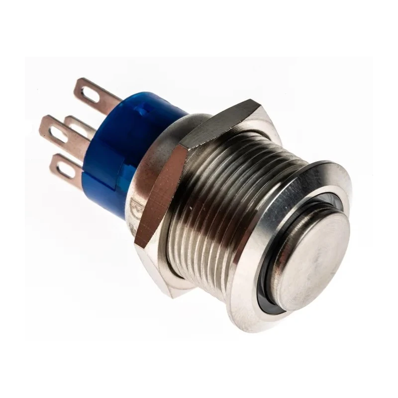RS PRO Illuminated Push Button Switch, Latching, Panel Mount, 19.2 mm Cutout, SPDT, Green LED, Round, IP67, 250V 111-5817