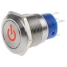 RS PRO Illuminated Push Button Switch, Latching, Panel Mount, 19 mm Cutout, DPDT, Red LED, IP67, 12 V DC/250 V AC 111-5805
