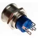 RS PRO Illuminated Push Button Switch, Latching, Panel Mount, 19.2 mm Cutout, SPDT, Green LED, Round, IP67, 250V 111-5817