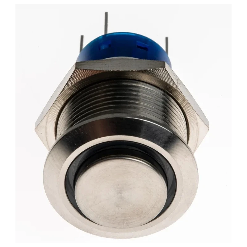RS PRO Illuminated Push Button Switch, Latching, Panel Mount, 19.2 mm Cutout, SPDT, Green LED, Round, IP67, 250V 111-5817