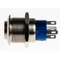 RS PRO Illuminated Push Button Switch, Latching, Panel Mount, 19.2 mm Cutout, SPDT, Green LED, Round, IP67, 250V 111-5817