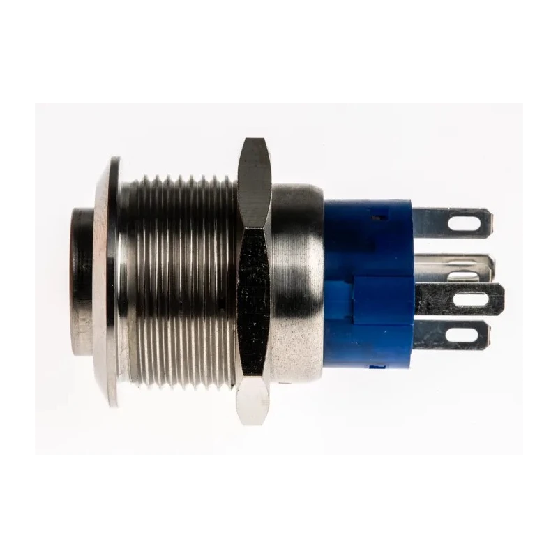 RS PRO Illuminated Push Button Switch, Latching, Panel Mount, 19.2 mm Cutout, SPDT, Green LED, Round, IP67, 250V 111-5817