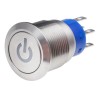 RS PRO Illuminated Push Button Switch, Latching, Panel Mount, 19 mm Cutout, SPDT, White LED, IP67, 12 V DC, 250 V AC 111-5829