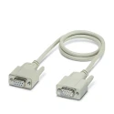 Phoenix Contact Male D-Sub 9-Pin to Female DB9 Serial Cable, 1 m, Shielded, PVC Jacket, Grey, 125V 1656233