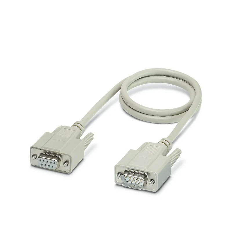 Phoenix Contact Male D-Sub 9-Pin to Female DB9 Serial Cable, 1 m, Shielded, PVC Jacket, Grey, 125V 1656233