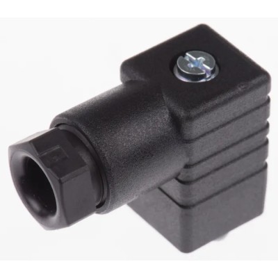 Hirschmann Solenoid Valve Connector Female 2+E, DIN 43650 C, 230V AC, 6A, PG7, Black 933138100 GDS 207 black