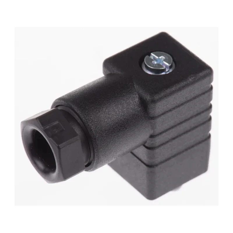 Hirschmann Solenoid Valve Connector Female 2+E, DIN 43650 C, 230V AC, 6A, PG7, Black 933138100 GDS 207 black