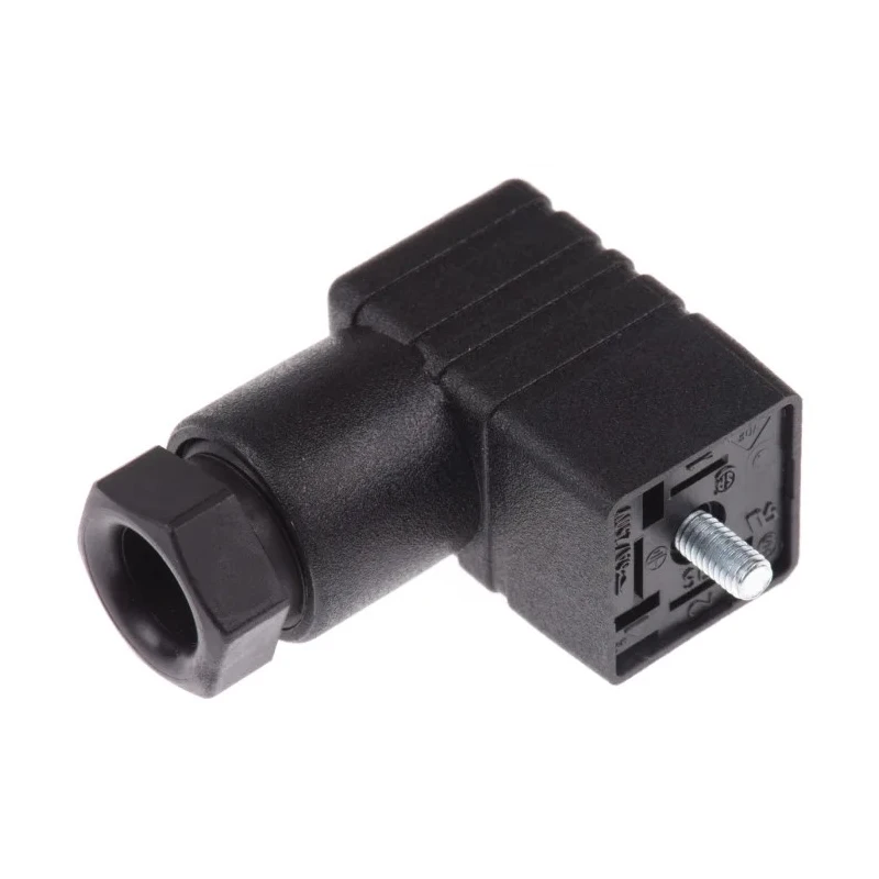 Hirschmann Solenoid Valve Connector Female 2+E, DIN 43650 C, 230V AC, 6A, PG7, Black 933138100 GDS 207 black