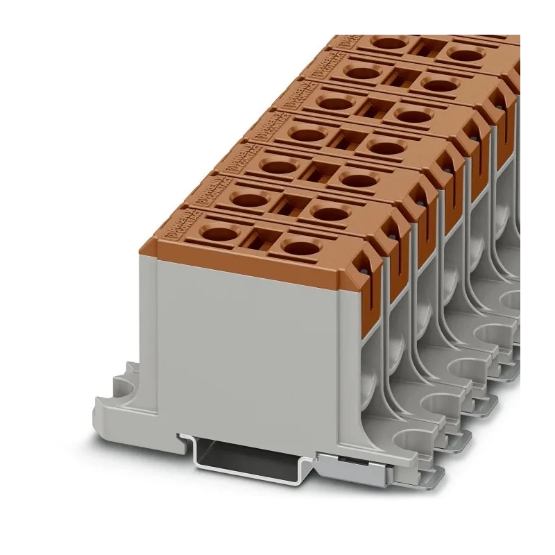 Phoenix Contact UBAL Series High Current Connector, Brown, 50mm², 1-Level, Screw Termination, 1kV, 145A 1086470