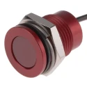 RS PRO Red Panel Mount LED Indicator, 24V DC, Lead Wire Termination, IP67, Flush Bezel 111-6569