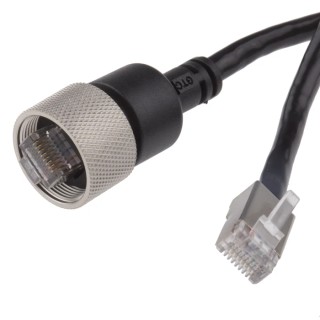 RS PRO GTC Sealed Cat5e Ethernet Cable, 2m, Straight Male to Straight Male, Black, Unshielded PVC Cat5e
