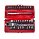 Facom 31 Piece Screwdriver Bit Set with Flexible Head Ratchet, Hex, Phillips, Pozidriv, Slotted, Torx R.180J31PB