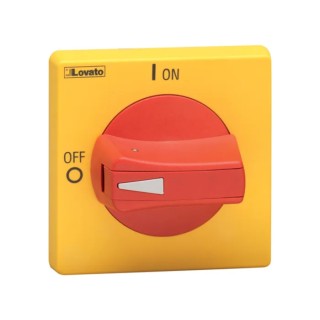 Lovato Yellow/Red Rotary Handle, 65 mm Length, IP65, GA Series GAX64