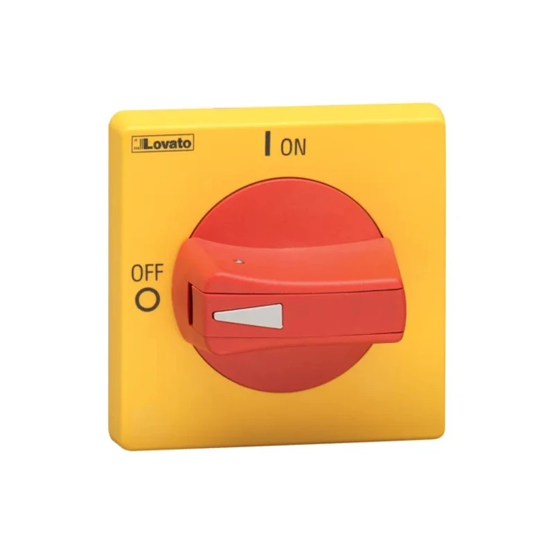 Lovato Yellow/Red Rotary Handle, 65 mm Length, IP65, GA Series GAX64