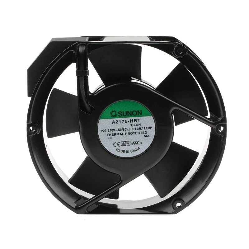 Sunon Axial Fan 230V AC, 344.9 m³/h, 26W, Ball Bearing, Circular Frame, Backward Curve, A2175-HBT.TC.GN