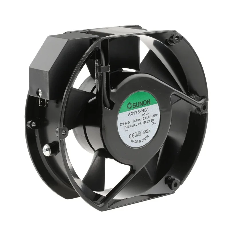 Sunon Axial Fan 230V AC, 344.9 m³/h, 26W, Ball Bearing, Circular Frame, Backward Curve, A2175-HBT.TC.GN