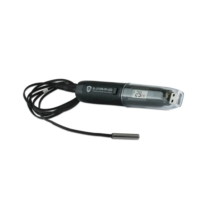 Lascar Temperature Data Logger EL-21CFR-TP-LCD, USB, LCD Display, -40 to +125°C, 0.1°C Resolution, IP67