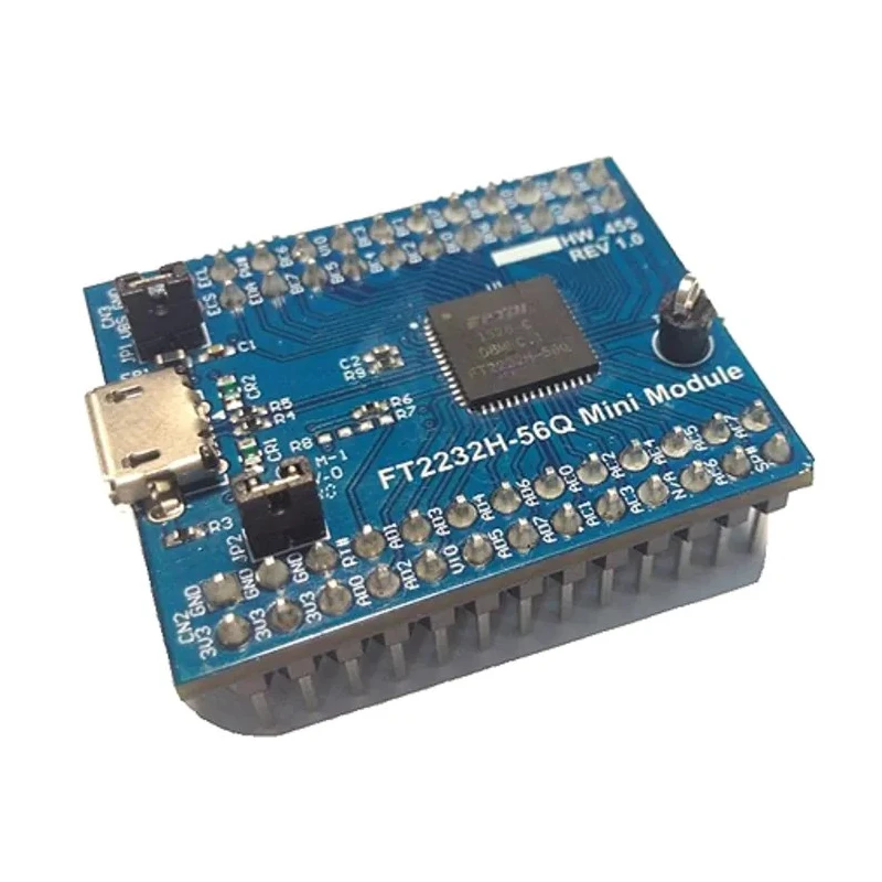 FTDI Chip Mini-Module FT2232H-56Q Mini Module Evaluation Kit for USB to Serial/FIFO Applications, USB Interface FT2232H-56Q