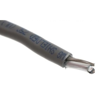 Alpha Wire 2-Core Control Cable, Screened, Polyethylene Jacket, 0.35mm², 22 AWG, 30m, Grey 2401C SL005