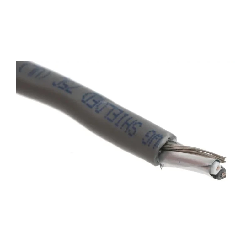 Alpha Wire 2-Core Control Cable, Screened, Polyethylene Jacket, 0.35mm², 22 AWG, 30m, Grey 2401C SL005