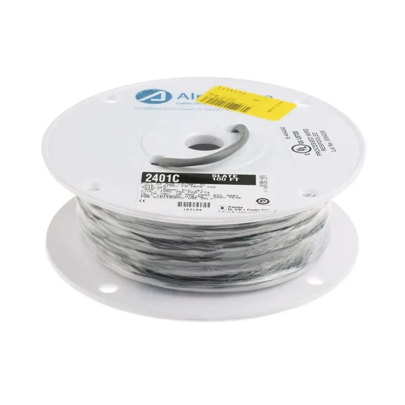 Alpha Wire 2-Core Control Cable, Screened, Polyethylene Jacket, 0.35mm², 22 AWG, 30m, Grey 2401C SL005