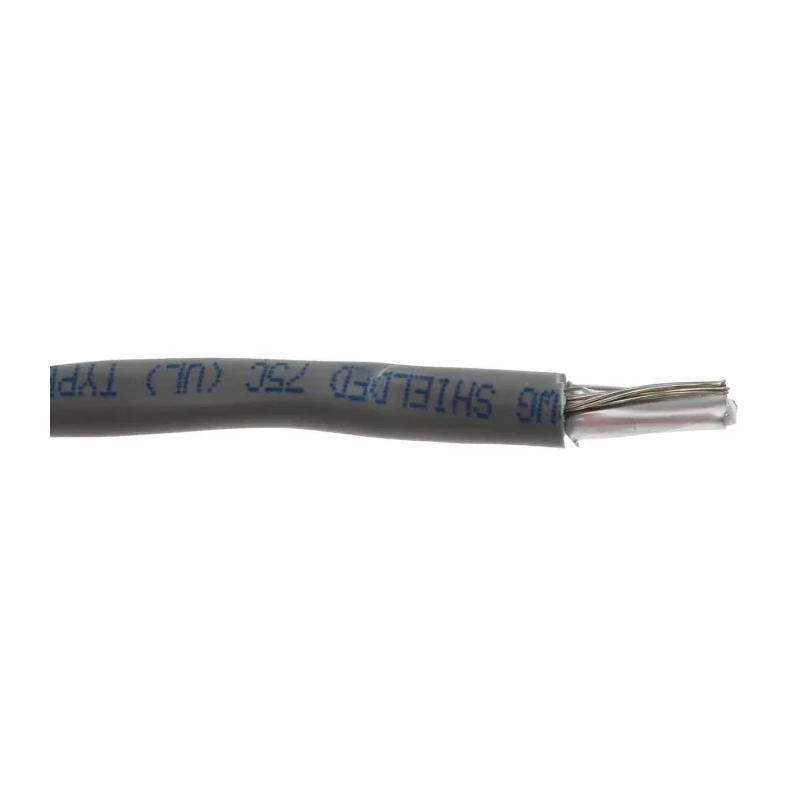 Alpha Wire 2-Core Control Cable, Screened, Polyethylene Jacket, 0.35mm², 22 AWG, 30m, Grey 2401C SL005