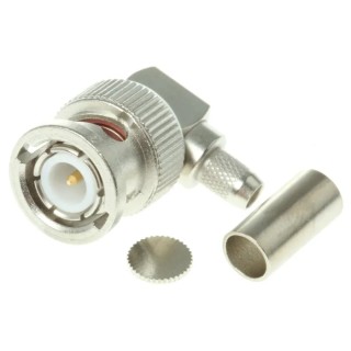 Telegartner BNC Series Coaxial Connector Cable Male BNC, 50 Ω, Right Angle Crimp J01000A1257