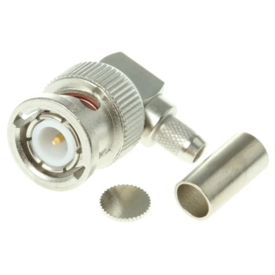 Telegartner BNC Series Coaxial Connector Cable Male BNC, 50 Ω, Right Angle Crimp J01000A1257