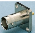 Telegartner BNC Series Coaxial Connector Flange Female, 75 Ω, Straight Solder, Nickel, Gold Plating J01003A1228