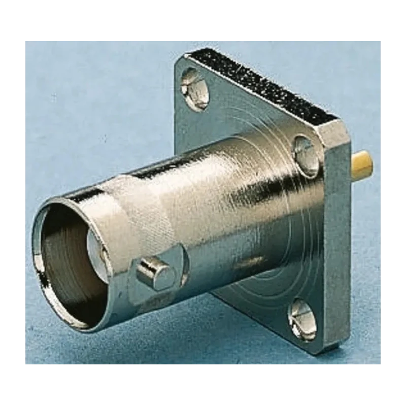 Telegartner BNC Series Coaxial Connector Flange Female, 75 Ω, Straight Solder, Nickel, Gold Plating J01003A1228