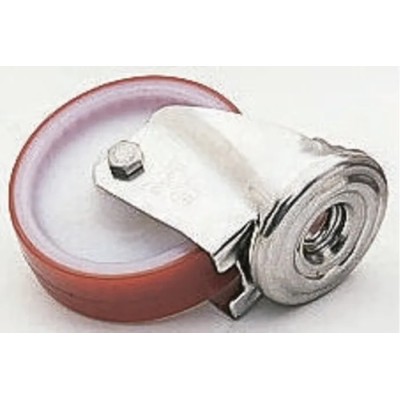 LAG Swivel Castor 100 kg Capacity, 80 mm Polyurethane Wheel, Stainless Steel Fork 21227 HB