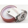 LAG Swivel Castor 100 kg Capacity, 80 mm Polyurethane Wheel, Stainless Steel Fork 21227 HB