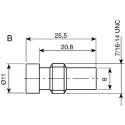 Telegartner BNC Series UHF Coaxial Connector Cable, Female, 50 Ω, Straight Body, RG58C/U, Nickel Plated A16000C0605