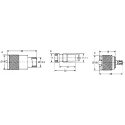 Telegartner BNC Series UHF Coaxial Connector Cable, Female, 50 Ω, Straight Body, RG58C/U, Nickel Plated A16000C0605