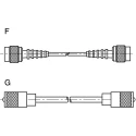 Telegartner BNC Test Lead Black/Red 1m, Straight Male-Male RF Coaxial Cable Assembly L00010A1845