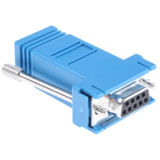 MH Connectors D-Sub Adapter, 9-Way DA-9, Male D-Sub to Female RJ45, Push-Pull, Nickel Plated DA9-PMJ8-B-K