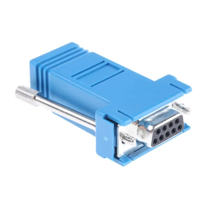 MH Connectors D-Sub Adapter, 9-Way DA-9, Male D-Sub to Female RJ45, Push-Pull, Nickel Plated DA9-PMJ8-B-K