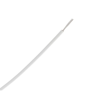 TE Connectivity M22759/32-20-9 White Hook Up Wire, 20 AWG, 19 x 32 AWG Strands, 100 m, ETFE Insulation, 600V