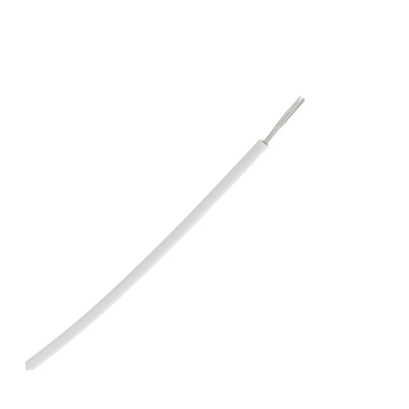 TE Connectivity M22759/32-20-9 White Hook Up Wire, 20 AWG, 19 x 32 AWG Strands, 100 m, ETFE Insulation, 600V