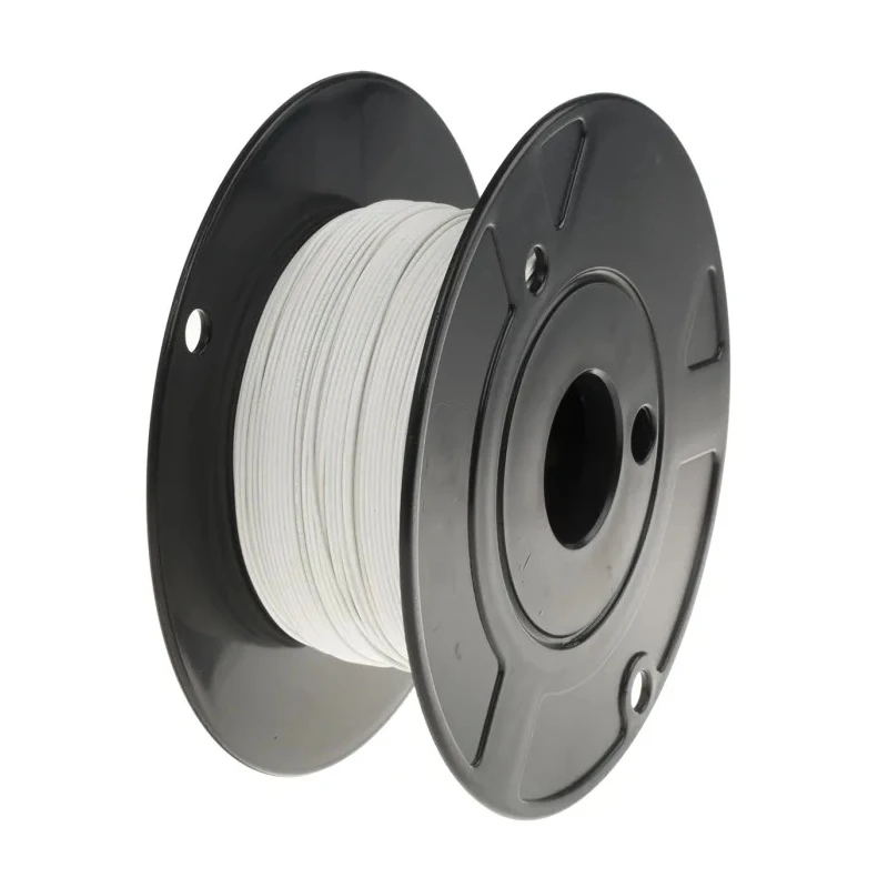 TE Connectivity M22759/32-20-9 White Hook Up Wire, 20 AWG, 19 x 32 AWG Strands, 100 m, ETFE Insulation, 600V