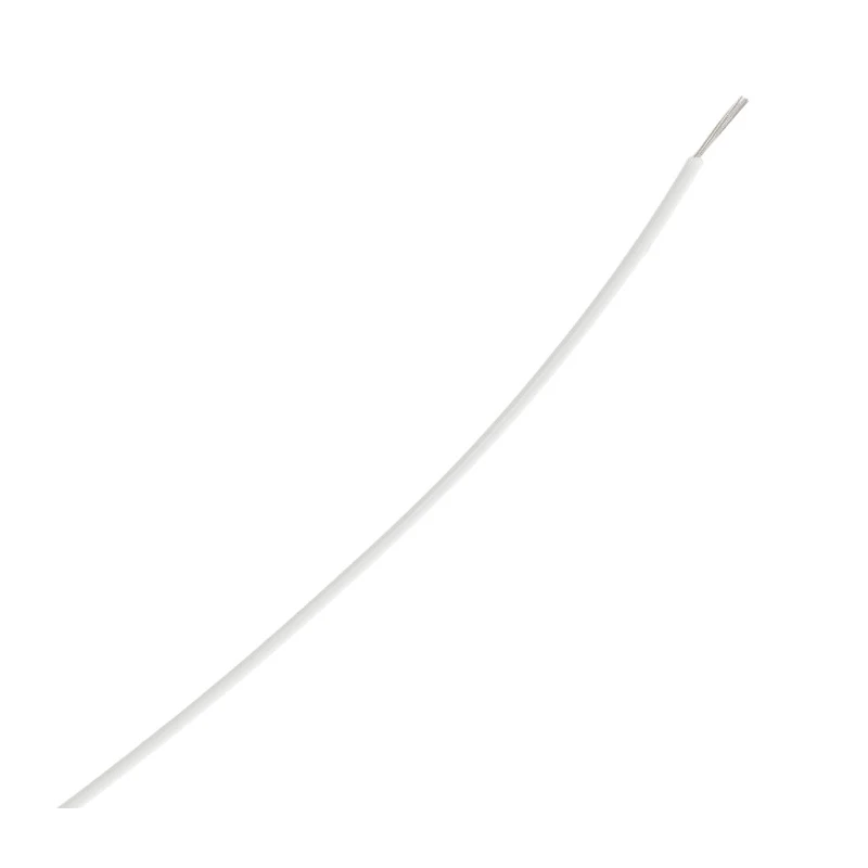 TE Connectivity M22759/34-24-9 White Hook Up Wire, 24 AWG, 19 x 36AWG Strands, 100m, 600V, ETFE Jacket
