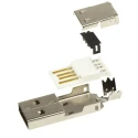 ASSMANN WSW Straight Cable Male USB Type A Connector USB 2.0, 1 Port, 30V, Brass Contacts A-USBPA-N