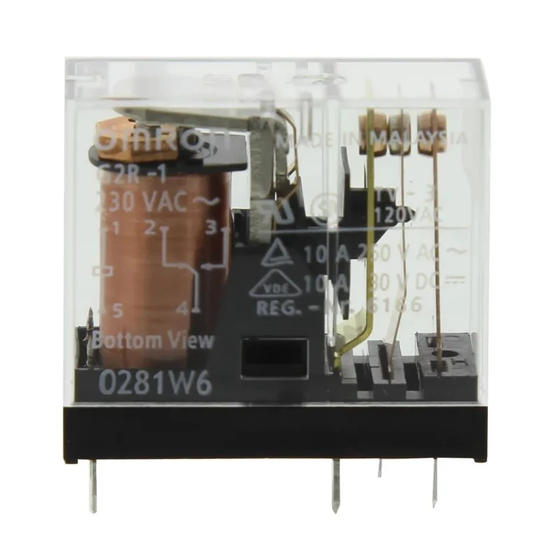 Omron PCB Power Relay, 230V AC Coil, 10A Switching Current, SPDT, G2R-1 AC230