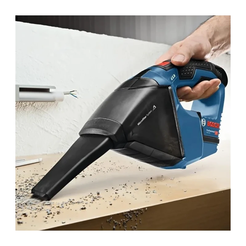 Bosch Handheld Mini Vacuum Cleaner 12V, Bagless, Dry/Wet, 15L/s Flow, 0.35L Tank, Compact, Cordless GAS 12V 06019E3000