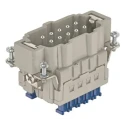 HARTING Heavy Duty Power Connector Insert, 16A, Han ES Press Series Male, 10 Contacts 09330102648