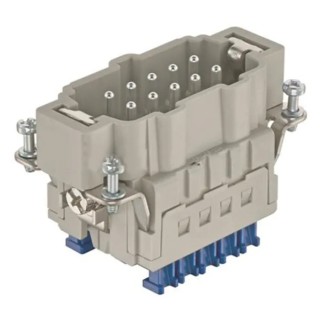 HARTING Heavy Duty Power Connector Insert, 16A, Han ES Press Series Male, 10 Contacts 09330102648