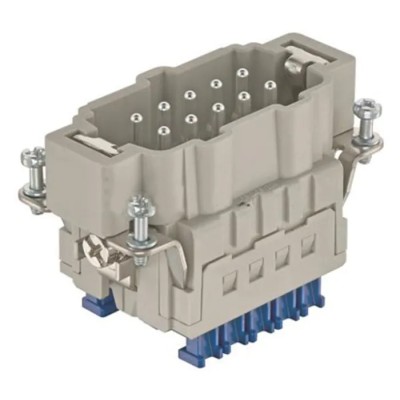 HARTING Heavy Duty Power Connector Insert, 16A, Han ES Press Series Male, 10 Contacts 09330102648