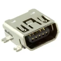 Samtec Mini USB Connector, Straight Surface Female, IP68, 1 Port, USB 2.0 MUSB-05-S-AB-SM-A-K-TR