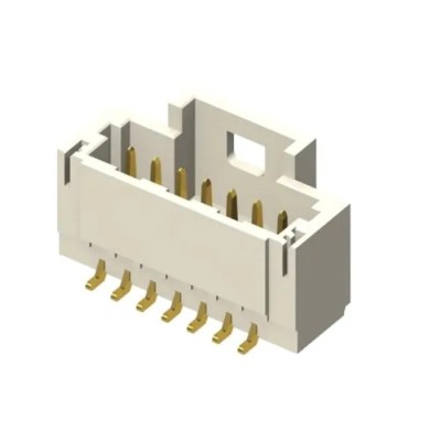 Samtec T1M Series Vertical Surface Mount PCB Header, 1 mm Pitch, 7 Contacts, 1 Row, Shrouded, T1M-07-F-SH-L